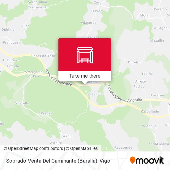 Sobrado-Venta Del Caminante (Baralla) map