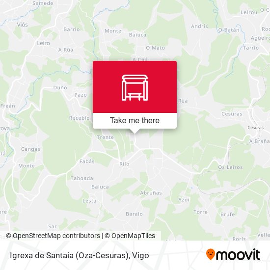 Igrexa de Santaia (Oza-Cesuras) map