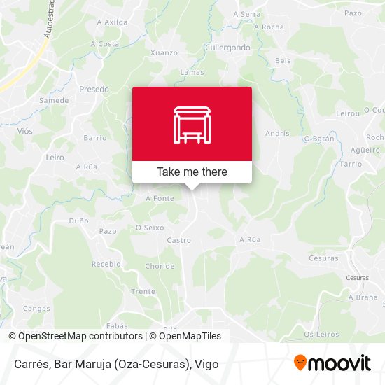 Carrés, Bar Maruja (Oza-Cesuras) map