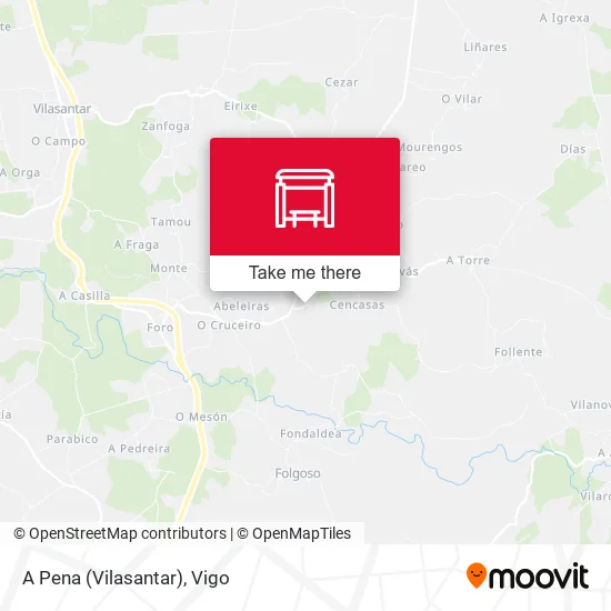 A Pena (Vilasantar) map