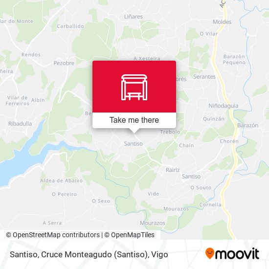 Santiso, Cruce Monteagudo map