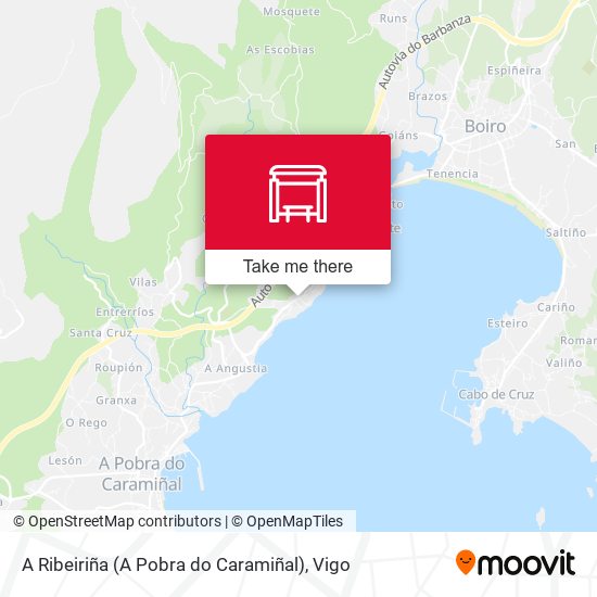 mapa A Ribeiriña (A Pobra do Caramiñal)