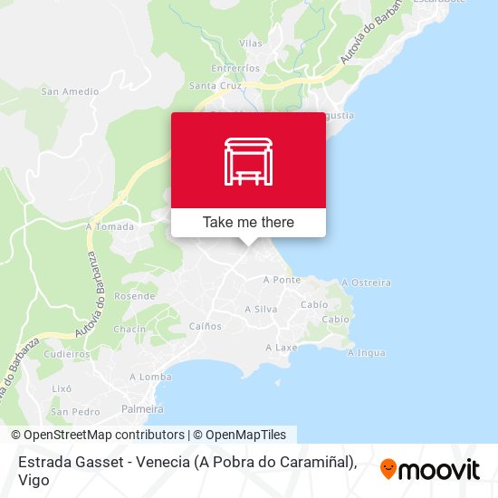 Estrada Gasset - Venecia (A Pobra do Caramiñal) map