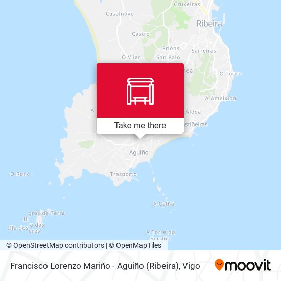 Francisco Lorenzo Mariño - Aguiño (Ribeira) map