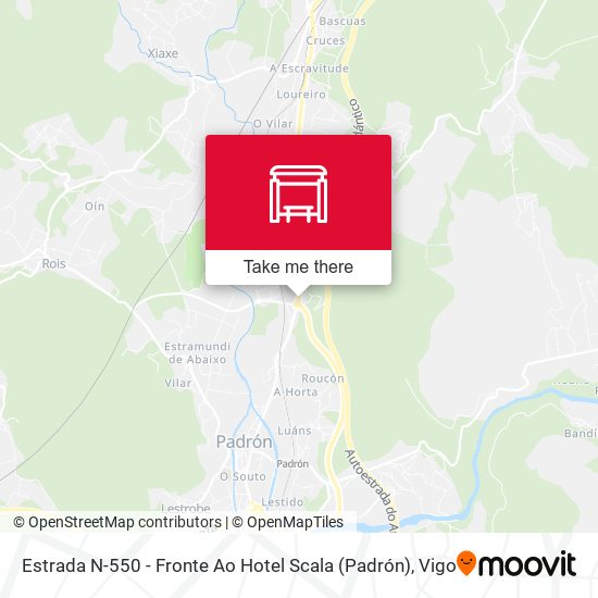 Estrada N-550 - Fronte Ao Hotel Scala (Padrón) map