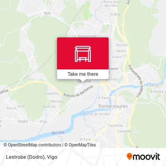 Lestrobe (Dodro) map