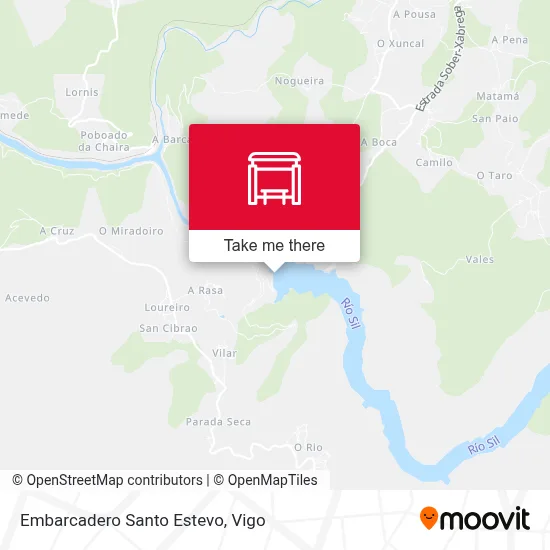 Embarcadero Santo Estevo map