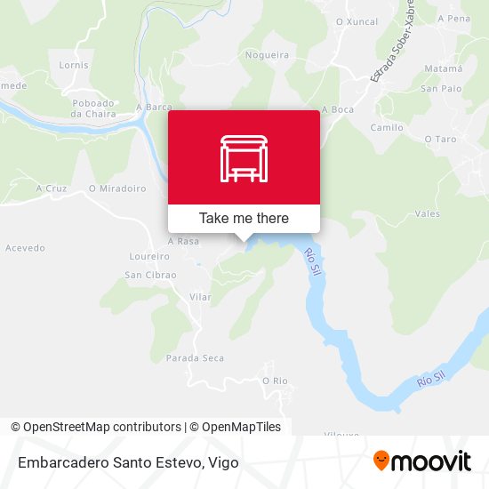 Embarcadero Santo Estevo map