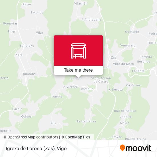 Igrexa de Loroño (Zas) map