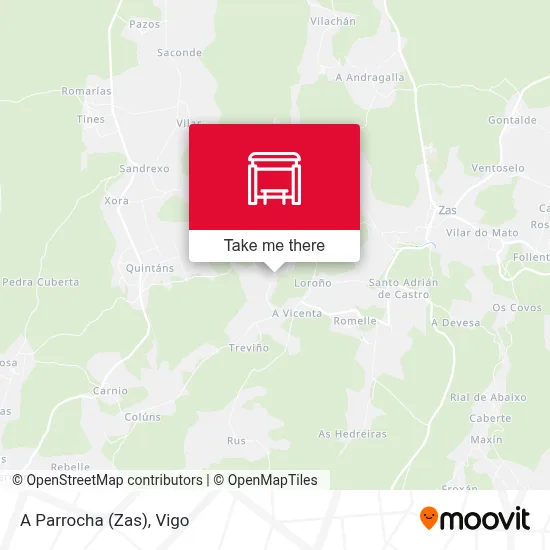 A Parrocha (Zas) map