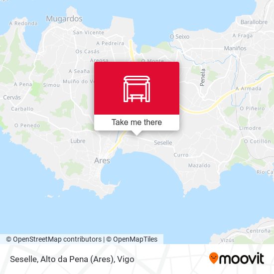 Seselle, Alto da Pena (Ares) map