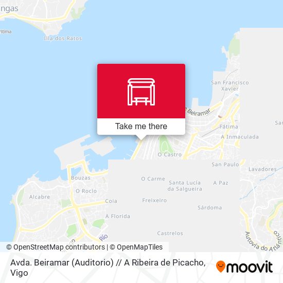 Avda. Beiramar (Auditorio)  // A Ribeira de Picacho map