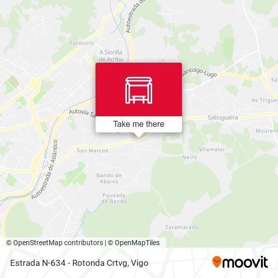 Estrada N-634 - Rotonda Crtvg map