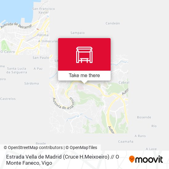 Estrada Vella de Madrid (Cruce H.Meixoeiro) // O Monte Faneco map