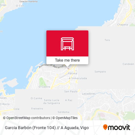 García Barbón (Fronte 104) // A Aguada map