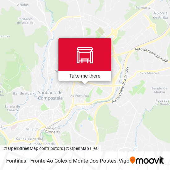 Fontiñas - Fronte Ao Colexio Monte Dos Postes map