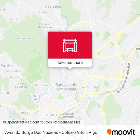 Avenida Burgo Das Nacións - Colexio Vite I map