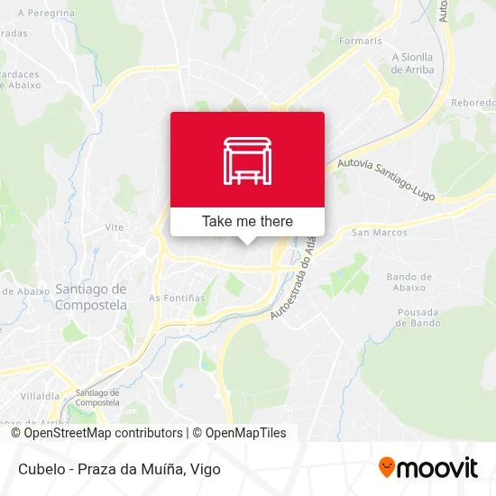 Cubelo - Praza da Muíña map