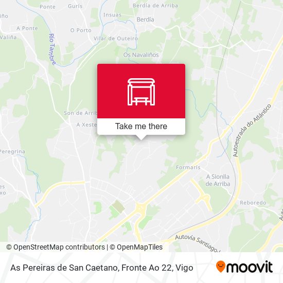 As Pereiras de San Caetano, Fronte Ao 22 map