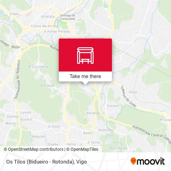 Os Tilos (Bidueiro - Rotonda) map