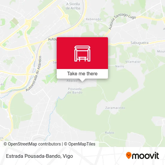 Estrada Pousada-Bando map