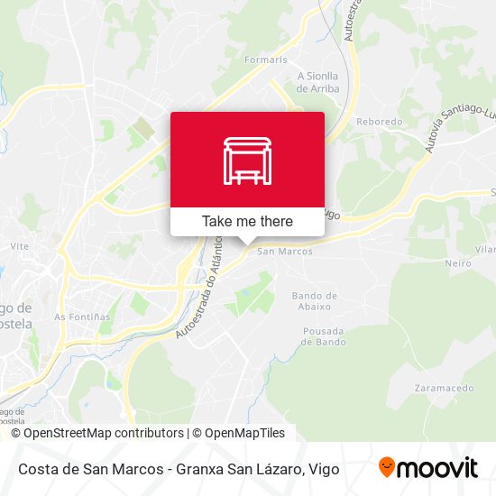 Costa de San Marcos - Granxa San Lázaro map