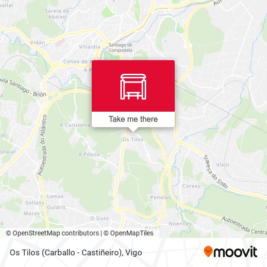 Os Tilos (Carballo - Castiñeiro) map