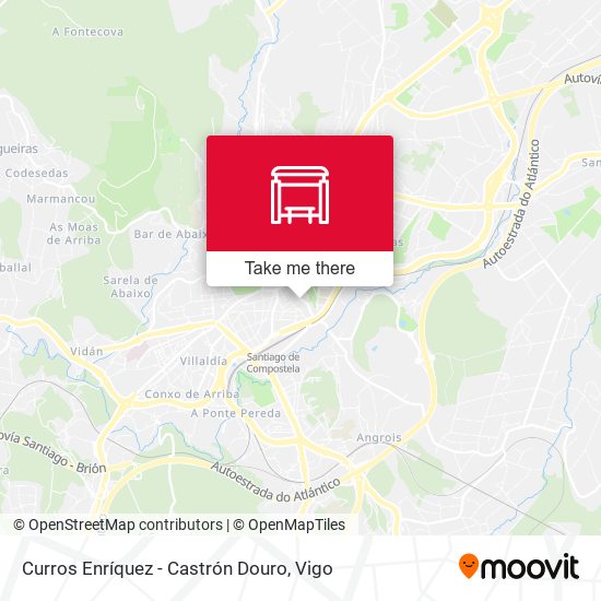 Curros Enríquez - Castrón Douro map