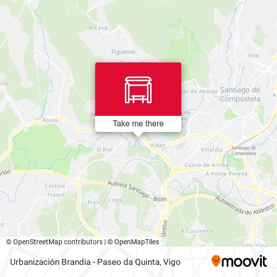 Urbanización Brandía - Paseo da Quinta map