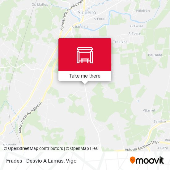 Frades - Desvío A Lamas map