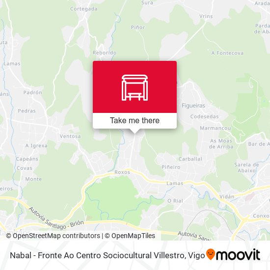 Nabal - Fronte Ao Centro Sociocultural Villestro map