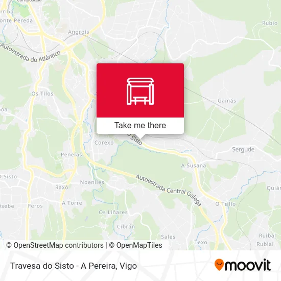 Travesa do Sisto - A Pereira map