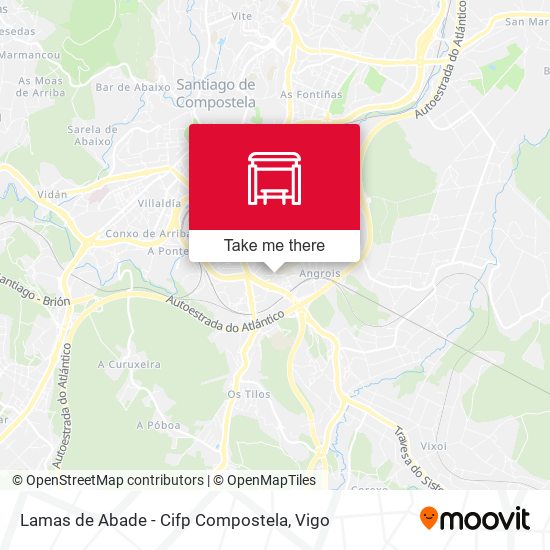 Lamas de Abade - Cifp Compostela map