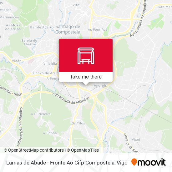 Lamas de Abade - Fronte Ao Cifp Compostela map