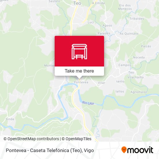 Pontevea - Caseta Telefónica (Teo) map
