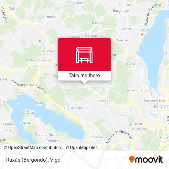 Raxás (Bergondo) map