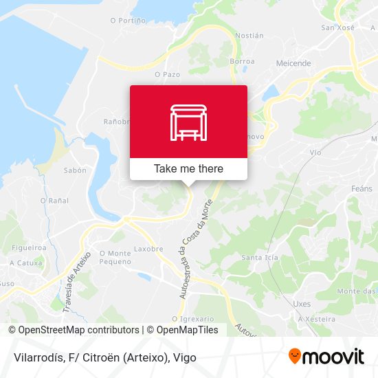 Vilarrodís, F/ Citroën (Arteixo) map
