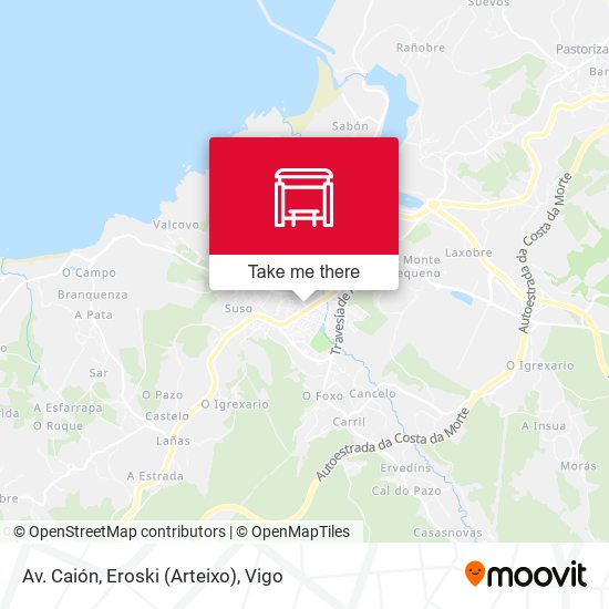 Av. Caión, Eroski (Arteixo) map