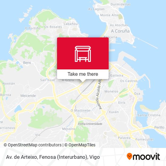 Av. de Arteixo, Fenosa (Interurbano) map