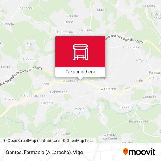 Gantes, Farmacia (A Laracha) map