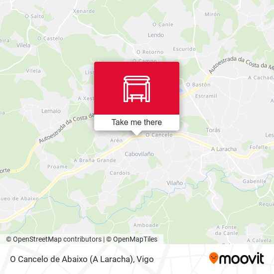 O Cancelo de Abaixo (A Laracha) map