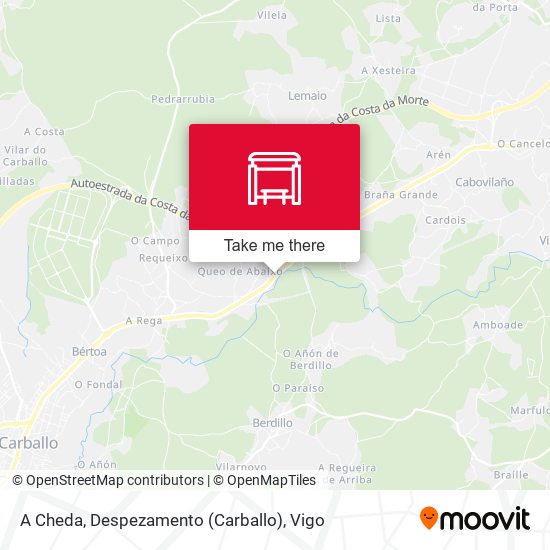 A Cheda, Despezamento (Carballo) map