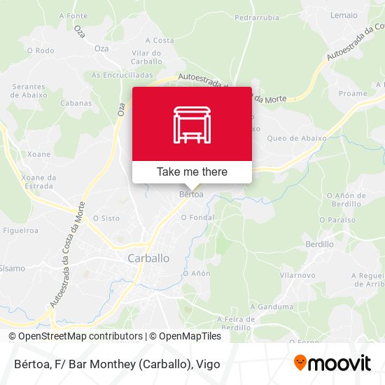 Bértoa, F/ Bar Monthey (Carballo) map