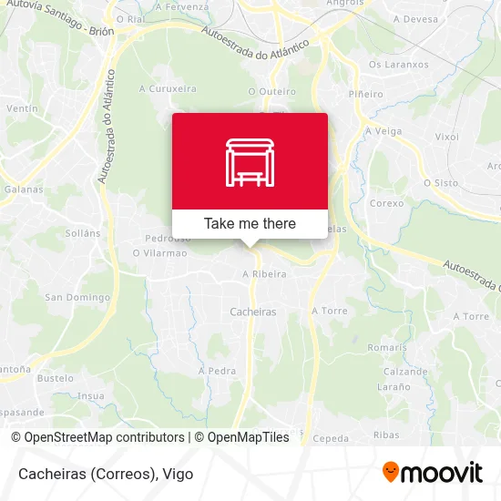 Cacheiras (Correos) map