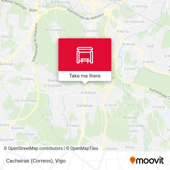 Cacheiras (Correos) map