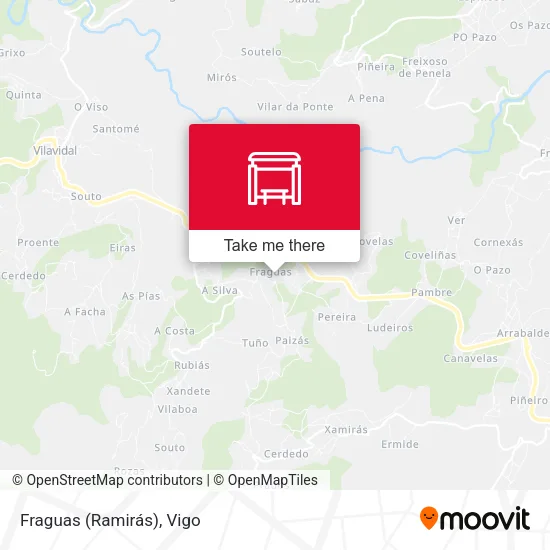 Fraguas (Ramirás) map