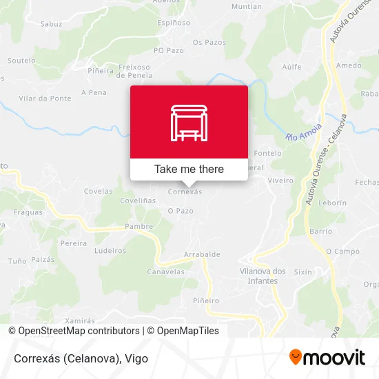 mapa Correxás (Celanova)