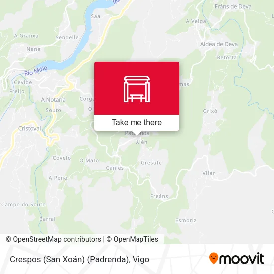 mapa Crespos (San Xoán) (Padrenda)
