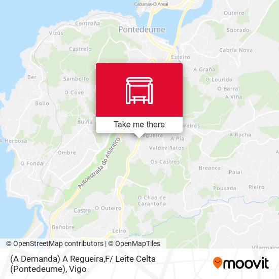 (A Demanda) A Regueira,F/ Leite Celta (Pontedeume) map