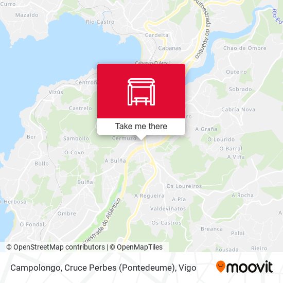 Campolongo, Cruce Perbes (Pontedeume) map